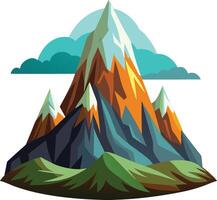 Alpine Mountain View Available on EPS File vector