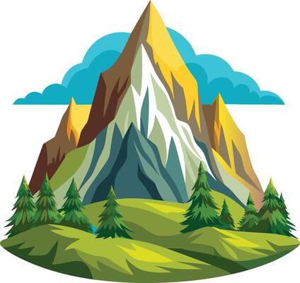Rocky Mountain Landscape Available on EPS File