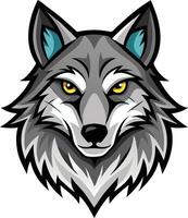 Bold Wolf Head Available on EPS File vector