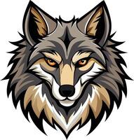 Primal Wolf Head Available on EPS File vector