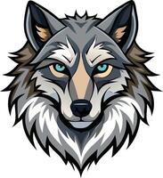 Iconic Wolf Head Available on EPS File vector