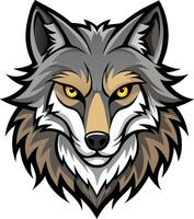 Wild Spirit Wolf Head Available on EPS File vector