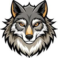 Intense Wolf Head Available on EPS File vector