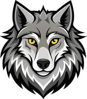Untamed Wolf Head Available on EPS File vector