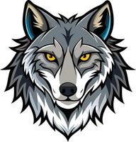 Majestic Wolf Head Available on EPS File vector
