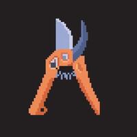 grass scissors pixel art vector