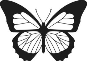Graceful Butterfly Silhouette Illustration vector