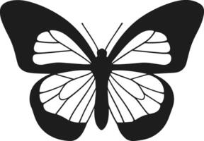Stylish Butterfly Silhouette with Symmetrical Wing Design vector