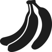Stylish Minimalist Black Banana Silhouette Design vector