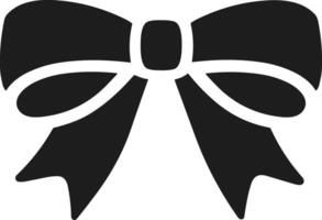 Stylish Black Ribbon Bow Silhouette for Decorative Projects vector