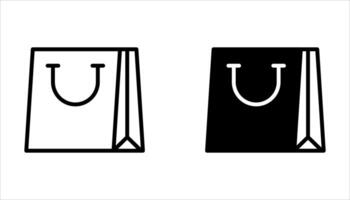 shopping bag icon set vector