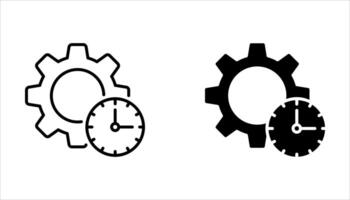 time management icon set vector