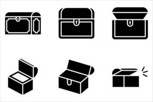 treasure icon set vector
