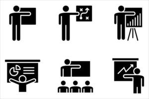 presentation icon set on white vector