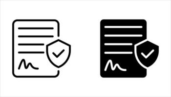 contract icon set on white background vector