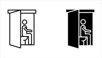 toilet icon on white background vector