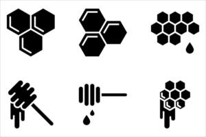 honey icon set on white background. vector