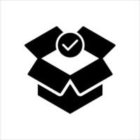 open box icon set on white vector