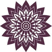 Circular pattern in form of mandala with line vector