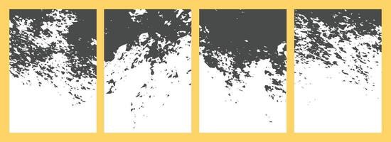 Different Grunge textured frame backgrounds set, Overlay texture frame backgrounds collection vector