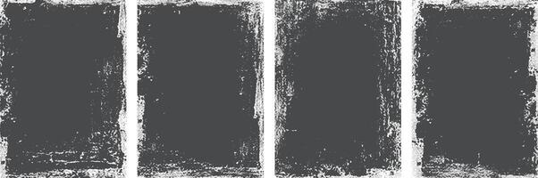 Set of different Grunge textured banner backgrounds, Overlay texture background set vector