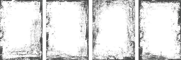 Different Grunge textured frame backgrounds set, Overlay texture banner frame backgrounds vector