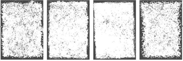 Different Grunge pattern textured frame backgrounds set, Overlay texture frame backgrounds set vector