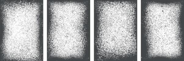 Set of Verious black Grunge textured backgrounds, Overlay texture background set vector