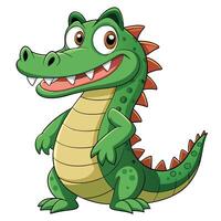 Cartoon Crocodile Isolated on White Background vector
