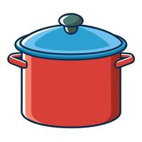 The pot with dish Isolated on white background vector