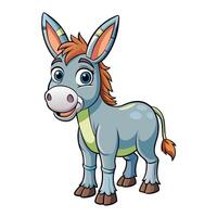 Cartoon donkey isolated on white background vector