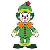 Colourful cute clown cartoon character vector
