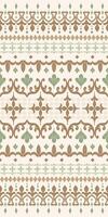 Intricate Refine Earth Tone Brown and Green Elf's Village Theme Design on Light Beige Background. Elegant in The Forest Scroll Ornament nature. Rich and Classy Lace border Seamless Pattern Decorate. vector