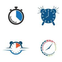set Timer logo template illustration vector