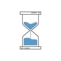 Hourglass timer icon in trendy flat design. vector