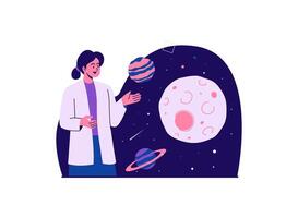 Illustration of an Aerospace Engineering Outer Space vector