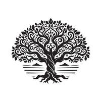 Creative Collection of Tree logo Design on a white background vector