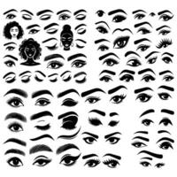 Creative Eyebrow Silhouette design on a white background vector