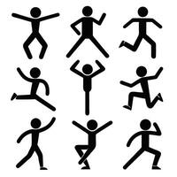 Set of people icons on a white background vector
