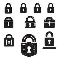 lock silhouette design on a white background vector