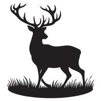 Minimalist Deer Outline vector