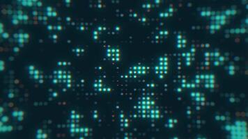 Abstract loop glowing cyan dot disco wall abstract background video