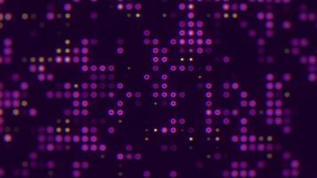 Abstract loop glowing purple and yellow disco wall abstract background. video