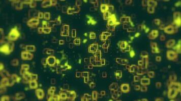 Abstract loop glowing yellow disco wall abstract background video