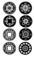 Group of Rounded frame design vector