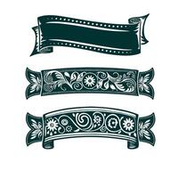 Vintage Style Ribbon Set Ornate and Timeless Designs vector
