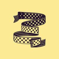 Classic Folded Paper Style Ribbon Collection Elegant and Timeless vector