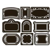 A combo set of old style frame Design vector