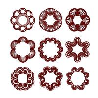 Set of Floral Pattern Design vector
