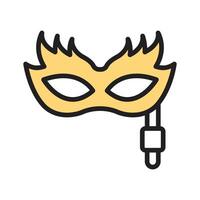 An editable icon of carnival mask in trendy style, A beautiful party prop masquerade. vector